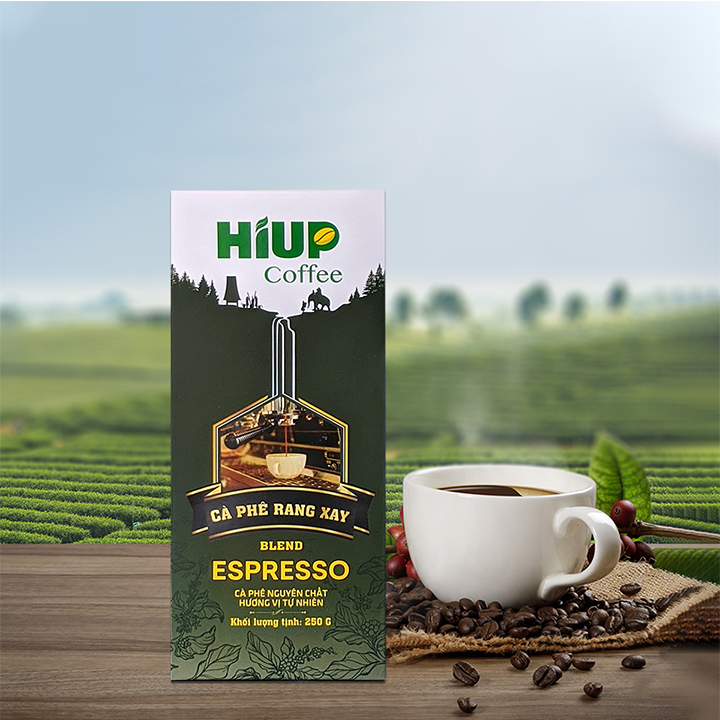 Cà Phê Hạt Rang Xay Espresso (250g) - HIUP Coffee