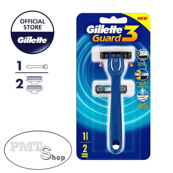 Bộ 1 cán dao và 2 đầu cạo Gillette Guard3 2Up (Guard 3 lưỡi)