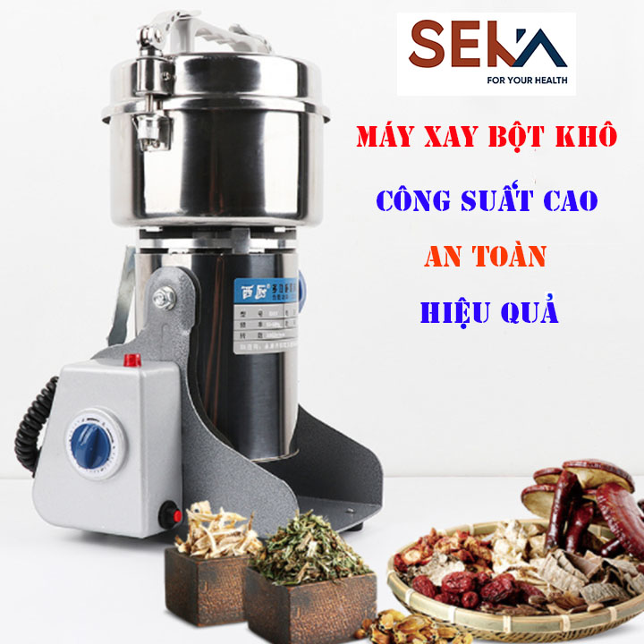[HÀNG CHÍNH HÃNG] Máy Xay Bột Khô Siêu Mịn SEKA - Inox 304 Cao Cấp - Xay Bột - Nghiền Thực Phẩm
