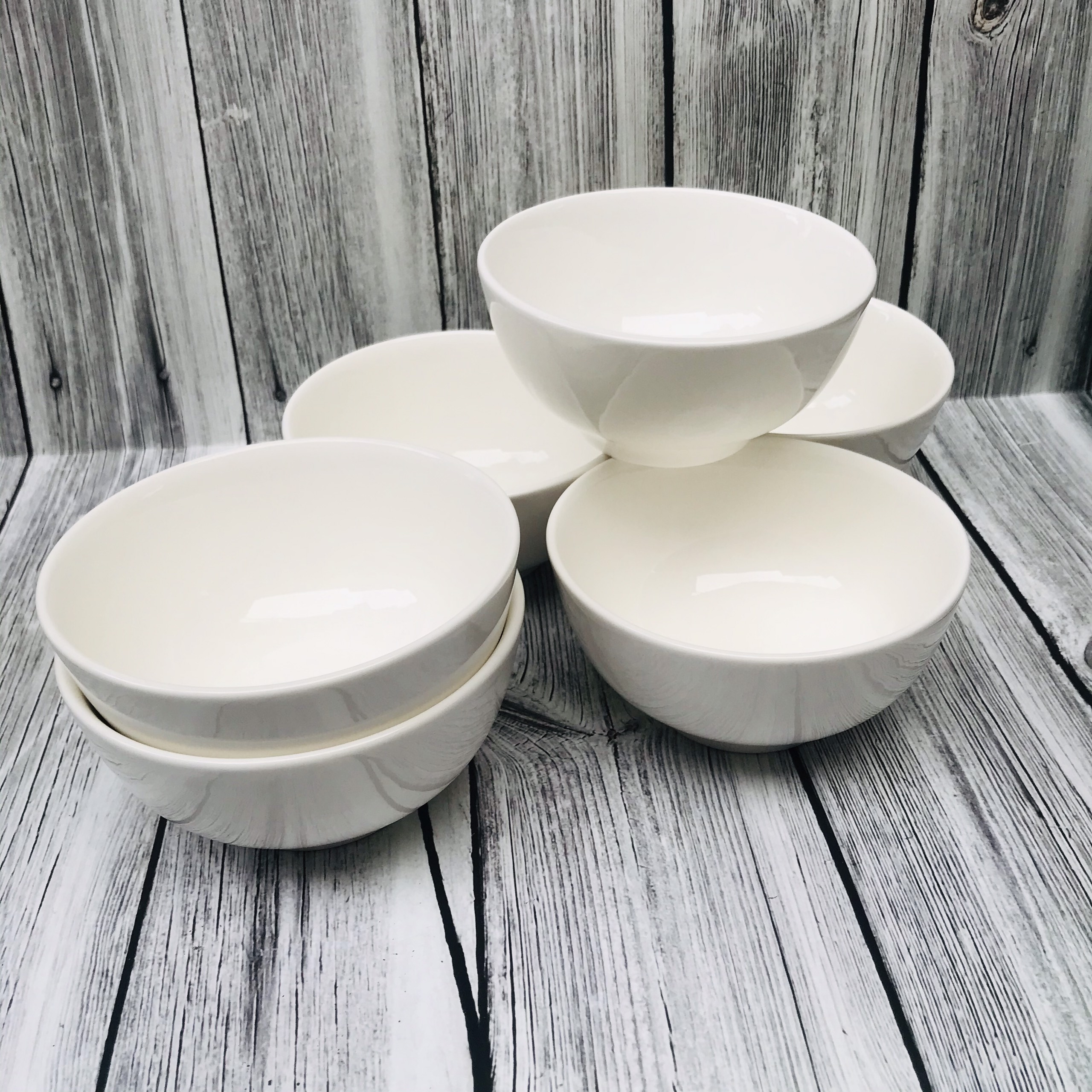 [HCM] Bộ 6 Chén Sứ Trắng Trơn - Tráng Men Cao Cấp