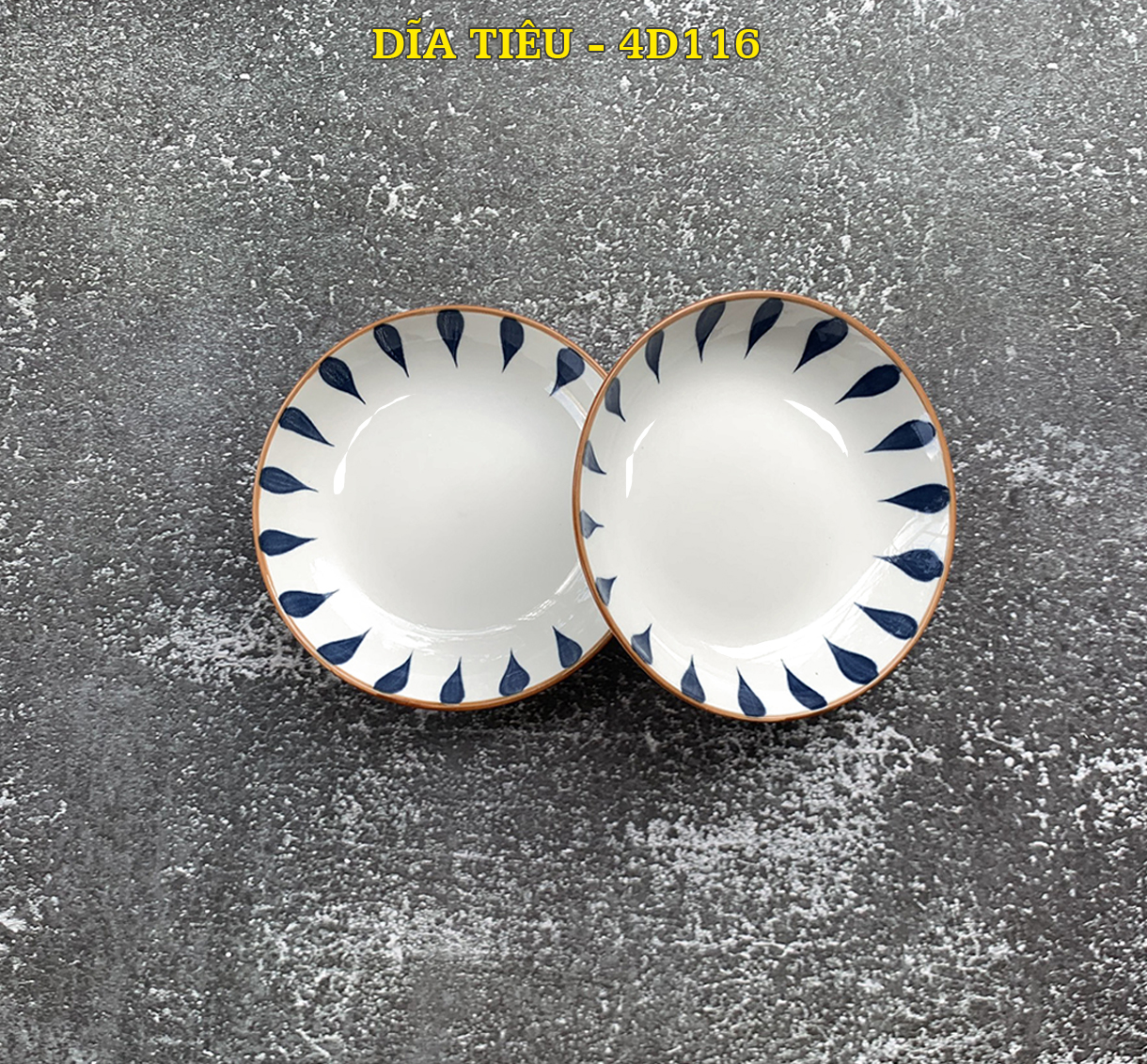 Đĩa tiêu 4d116 sứ bát bảo cao cấp, since_1977