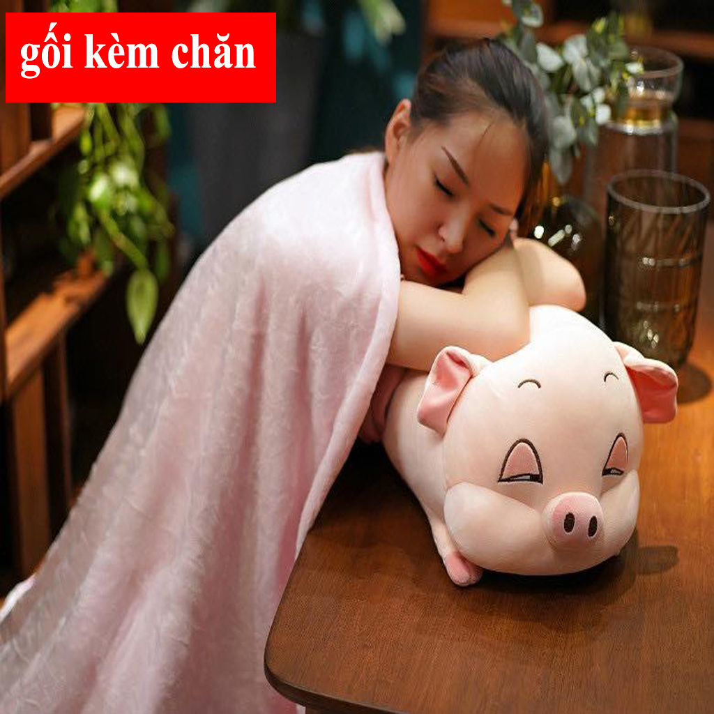 Heo Bông Kèm Chăn Mền Siêu Dễ Thương