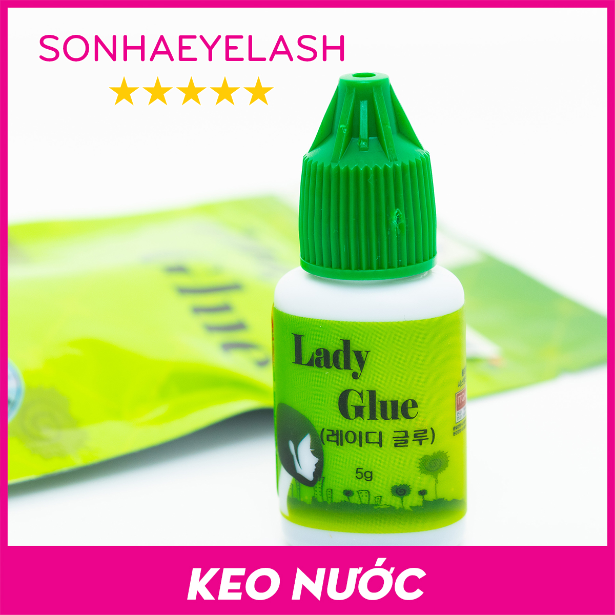 Keo Lady xanh, keo nối mi ít cay