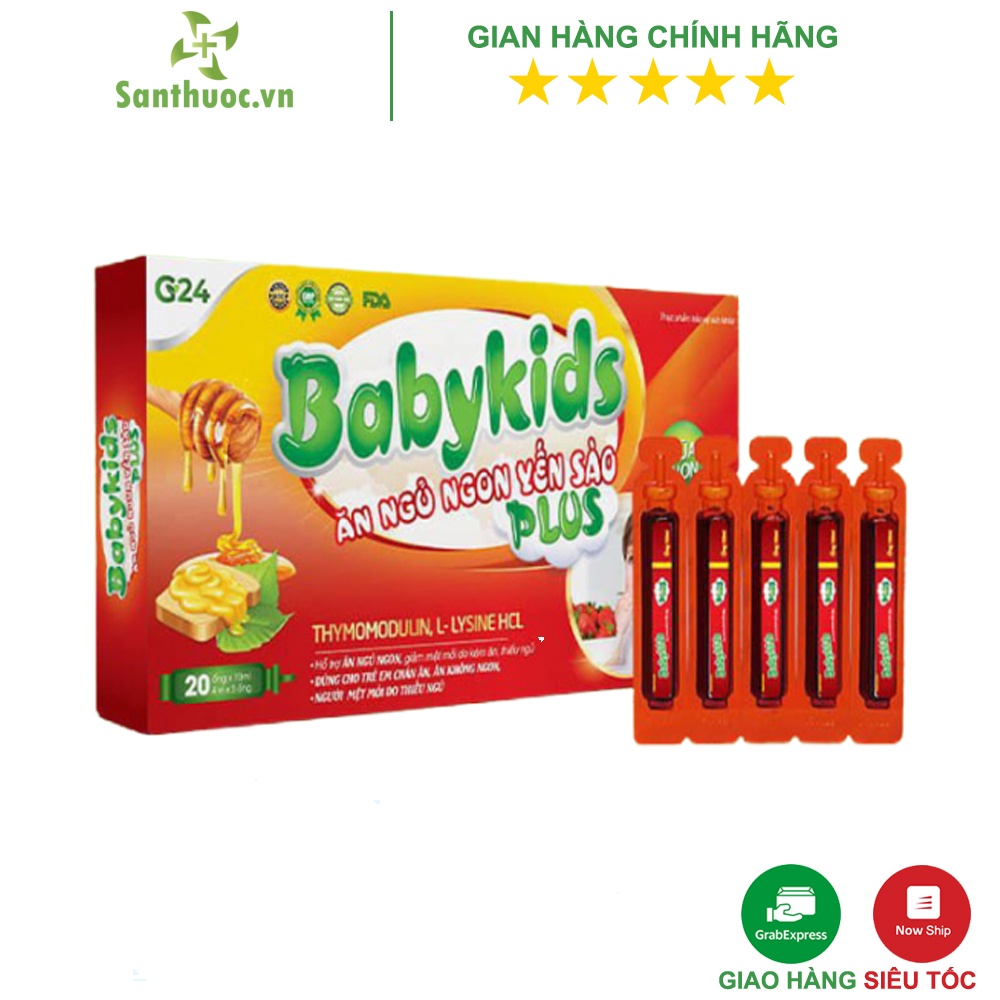 BabyKids ăn ngủ ngon yến sào Bổ sung khoáng chất Tăng sức đề kháng Ăn ngon Ngủ ngon babykis yến xào Ăn ngủ ngon