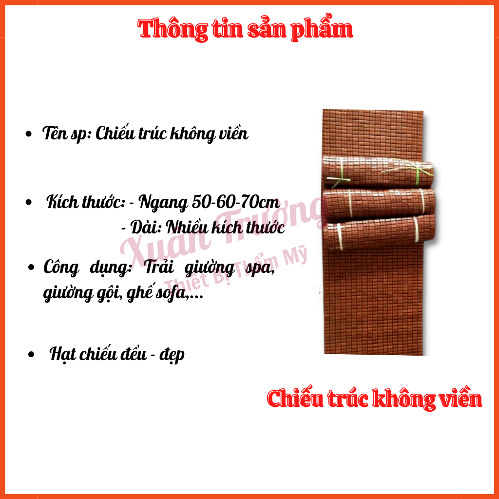 (1m9-2m2) Chiếu trúc spa, giường gội | Chiếu trải sofa, cabin oto