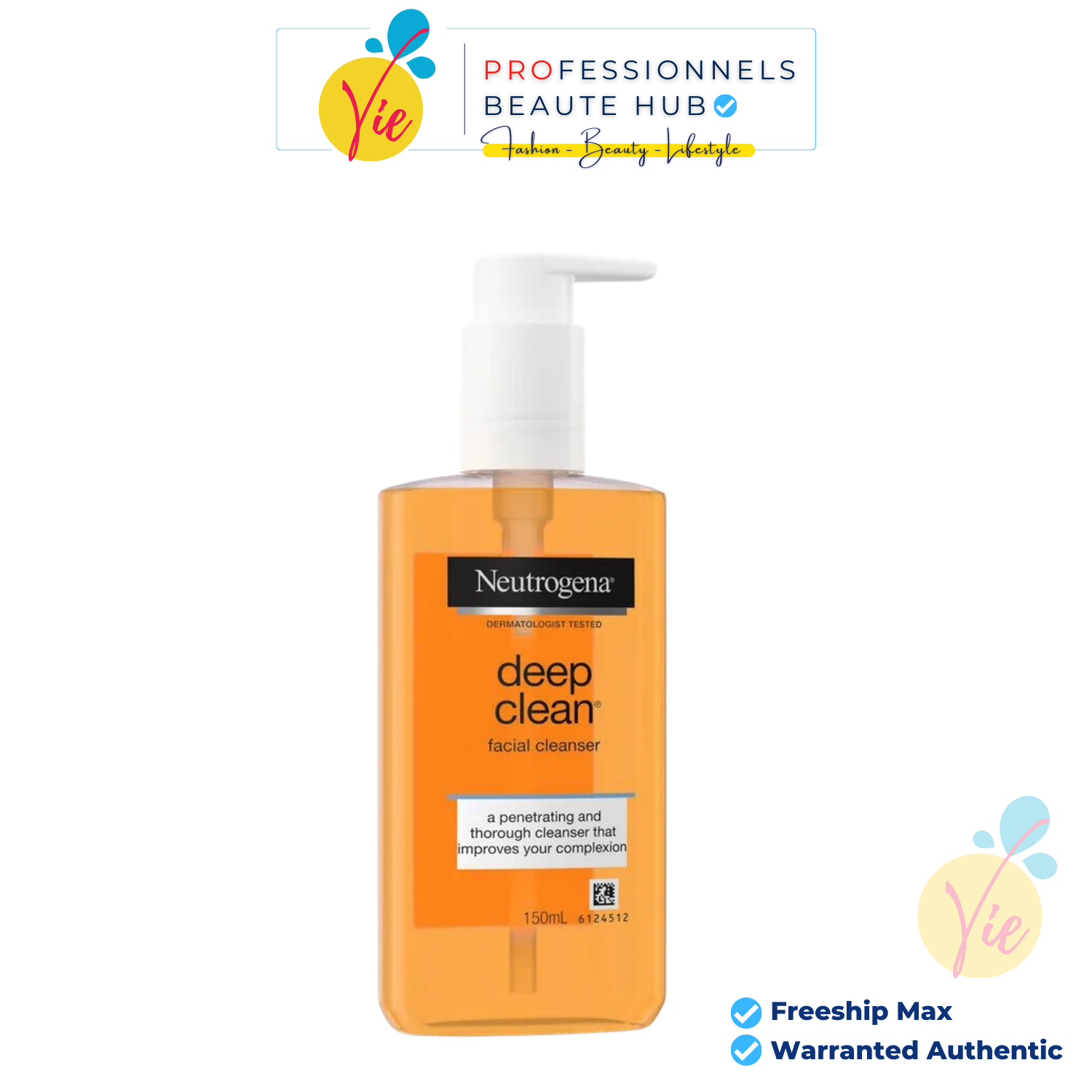 Sữa Rửa Mặt Làm Sạch Sâu Dạng Gel Neutrogena Facial Cleanser Deep Clean 150ml