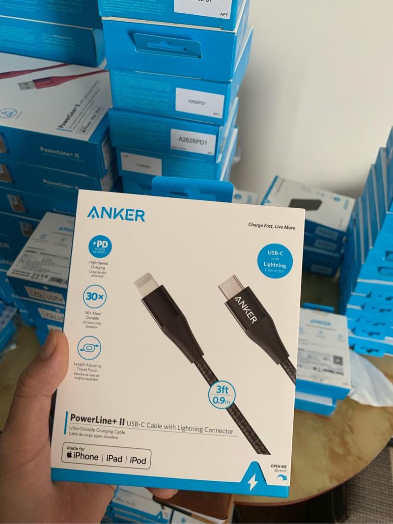 Cáp sạc iPhone Anker Powerline+ II USB C to Lightning dài 1.8m