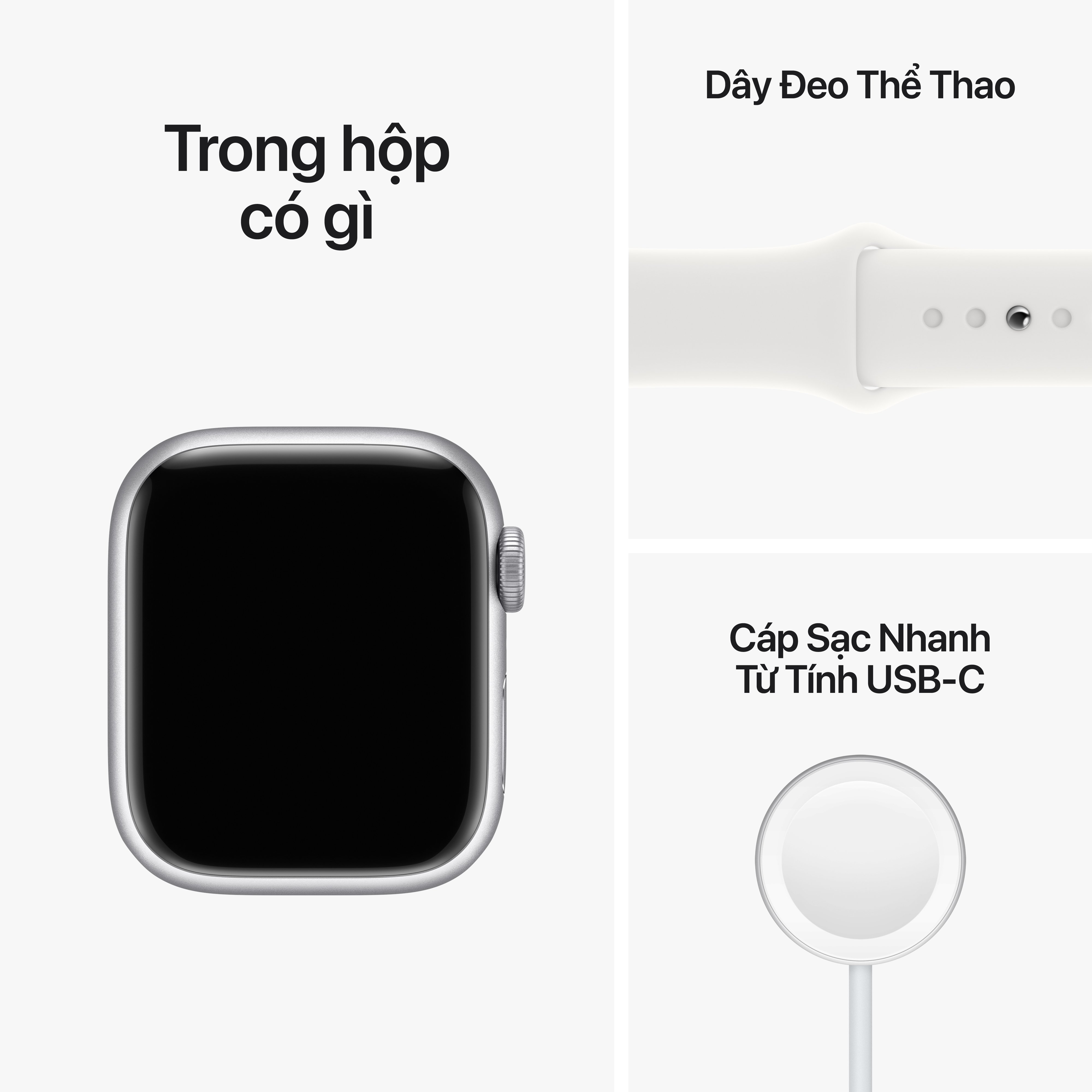 Apple Watch Series 8 GPS Viền Nhôm Với Dây Cao Su - Hàng Chính Hãng