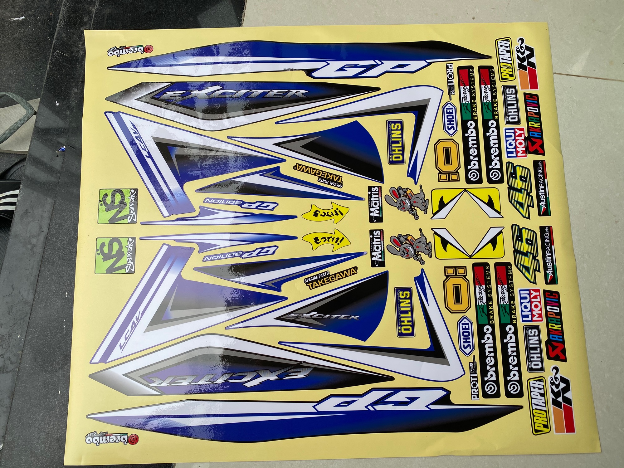 Full bộ Tem rời ex 2010 gp decal đế vàng