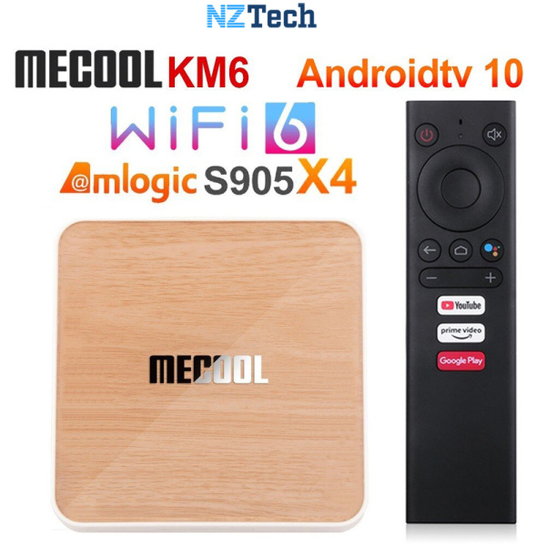 TV BOX MECOOL KM6 Deluxe 4GB / 32GB, ROM Android TV 10.0 chính chủ, Amlogic S905X4, WIFI 6: 2.5G + 5G, LAN 1000M