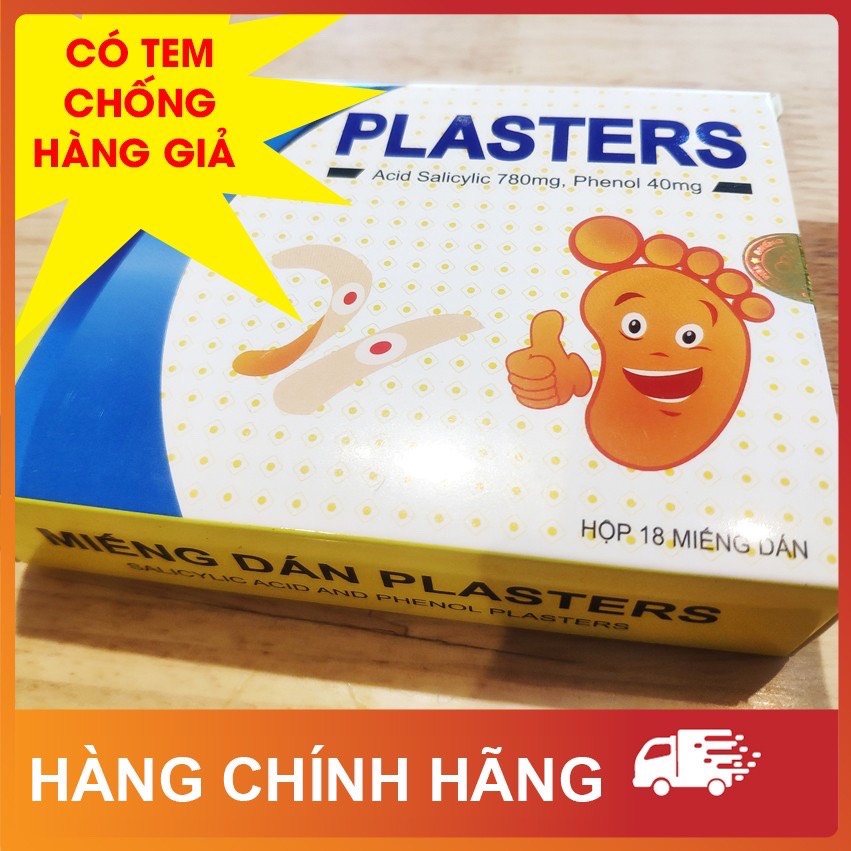 Miếng dán Plasters - Miếng dán Mụn cóc Mắt cá chân Vết Chai (Hộp 18 miếng)
