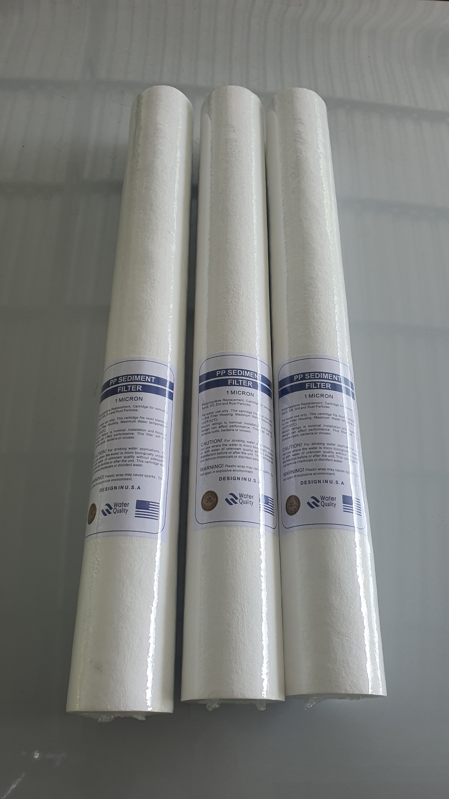 Combo 3 lõi bông PP 1 micron 20 inch.