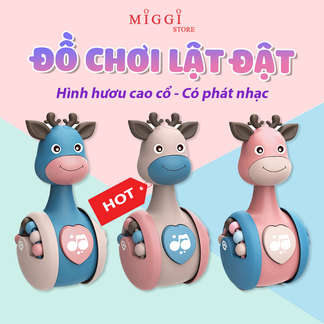 [DEAL HOT] Đồ chơi lật đật - Mô hình hươu cao cổ siêu đáng yêu - Có phát nhạc - Chất liệu ABS cao cấp - Đồ chơi cho trẻ nhỏ