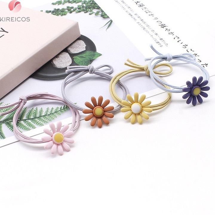 Set 10 Cột Tóc Hoa Cúc Nhiều Màu Hàn Quốc