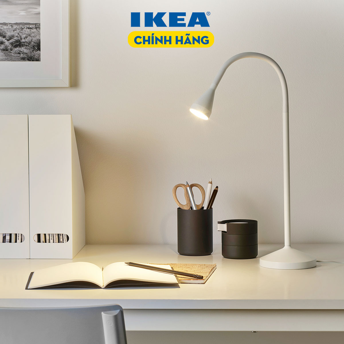 [HCM] ĐÈN BÀN IKEA CHÍNH HÃNG – NAVLINGE (Trắng)