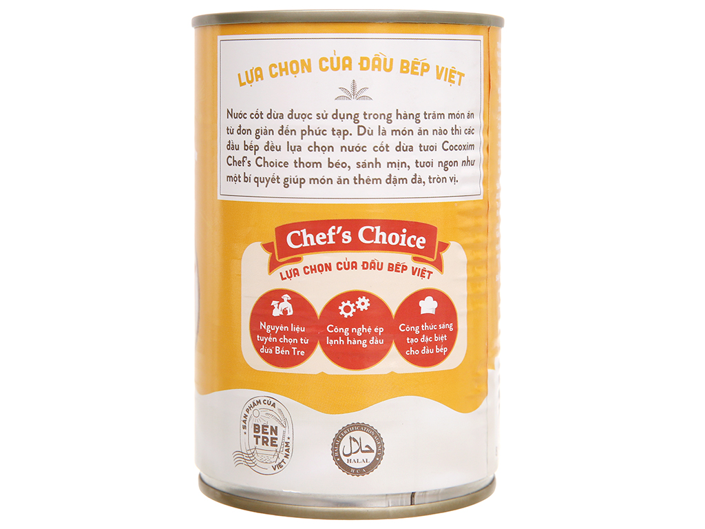 Nước Cốt Dừa Tươi Chef's choice Cocoxim lon 400ml