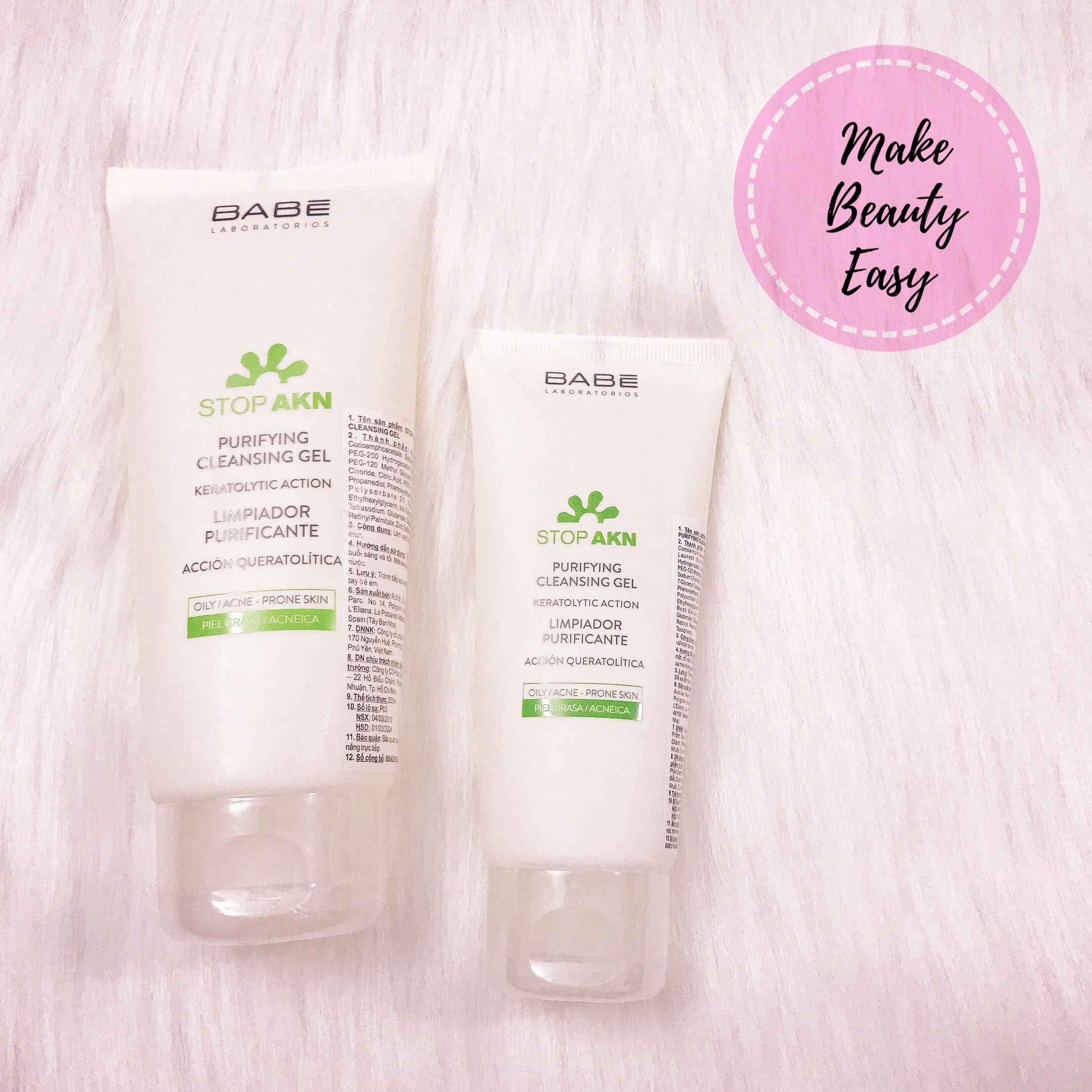 SỮA RỬA MẶT BABE STOP AKN PURIFYING CLEANSING GEL 100ml 200ml