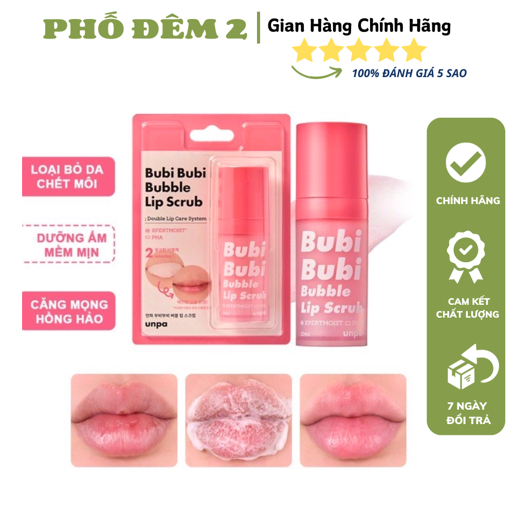 Gel tẩy tế bào chết môi Bubi 10Ml - Giúp mềm, Mịn môi