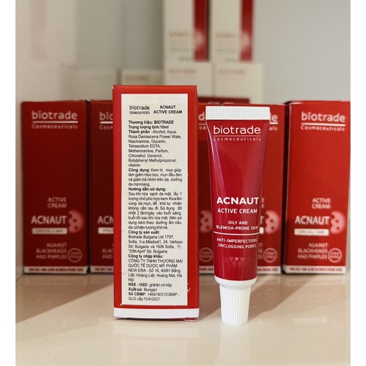 [HÀNG CÔNG TY] Kem Chấm Mụn - BIOTRADE ACNAUT ACTIVE CREAM 5ml