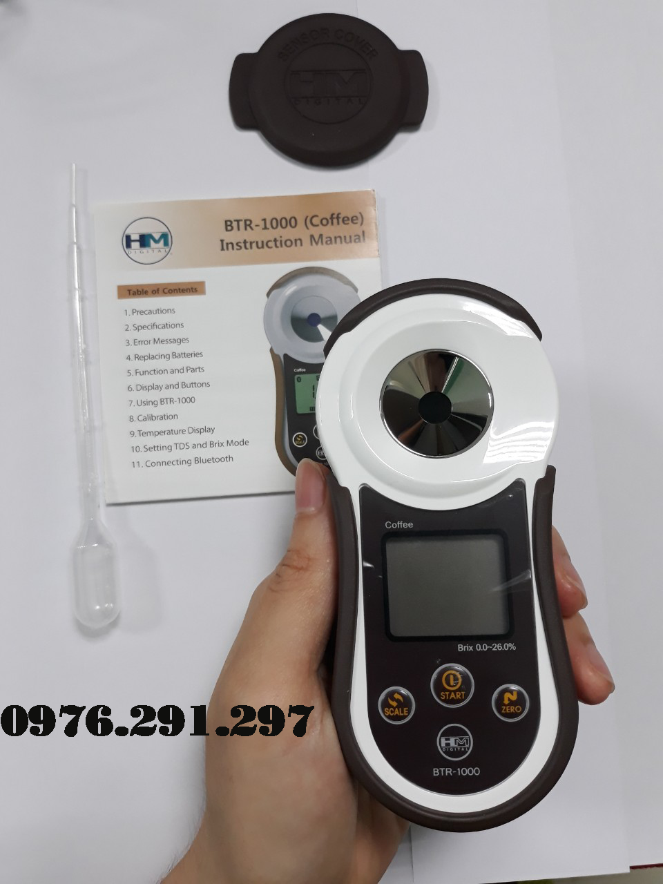 [HCM]Máy đo độ  Brix và TDS của coffee BRT1000 HMDigital Mỹ