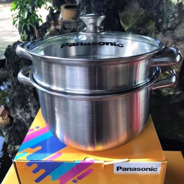 Bộ nồi Xững hấp Quà tặng từ Panasonic 24cm