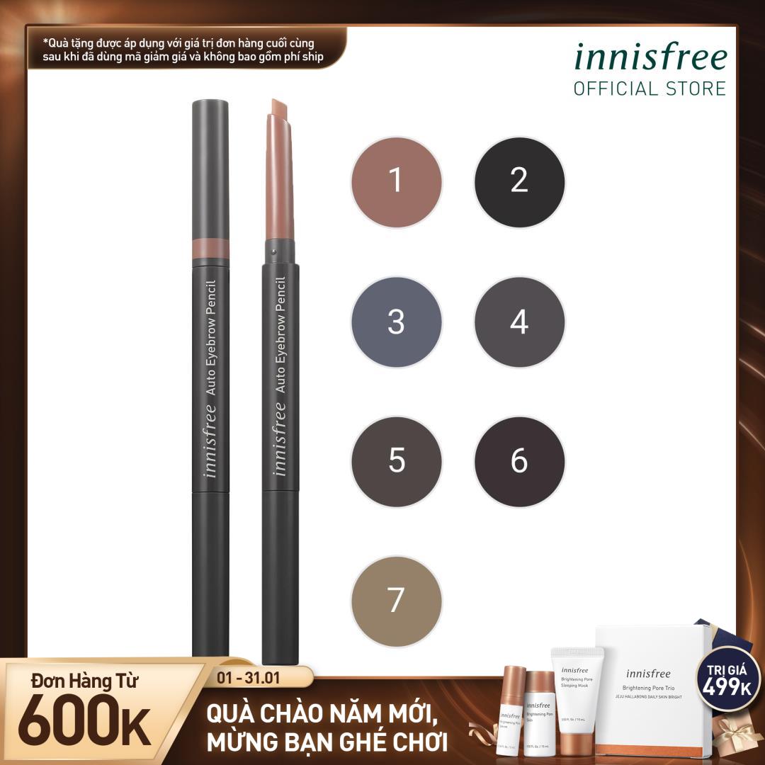 Kẻ mày Innisfree Auto Eyebrow Pencil Gray