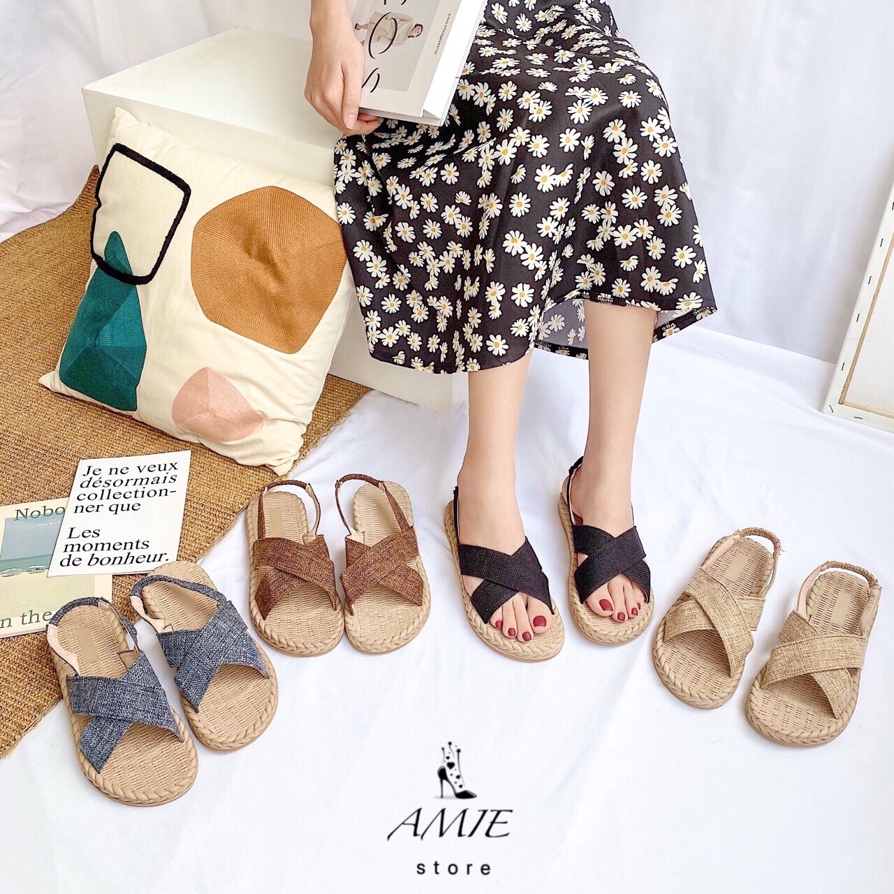 Sandal Quai Chéo Quai Hậu
