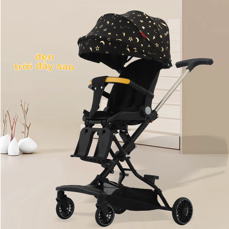 Xe đẩy em bé có thể gập lại, xe đẩy, xe đẩy em bé, xoay 360 độ, gấp gọn dễ dàng, ba màu