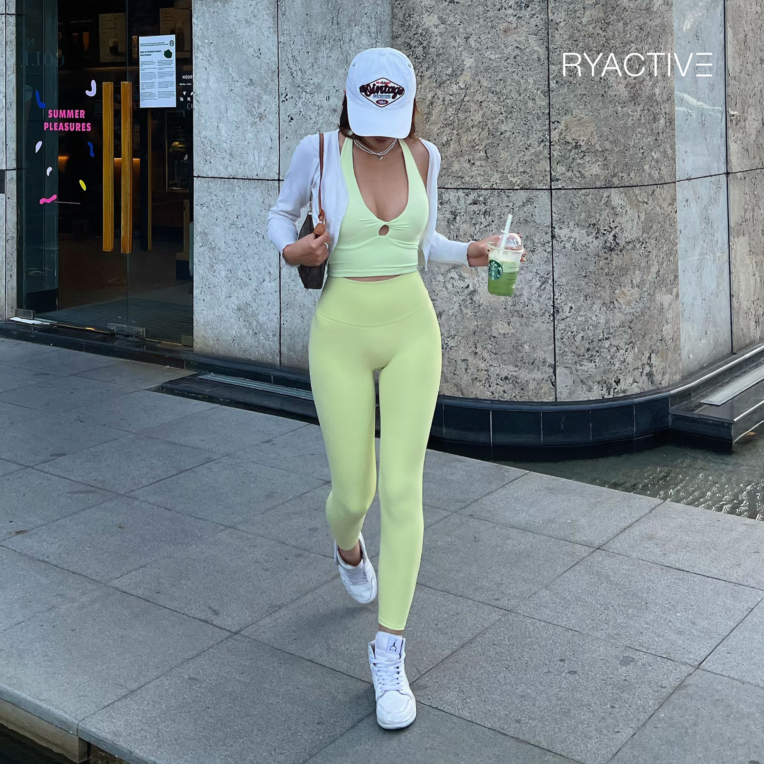 Quần legging thể thao dáng dài RYACTIVE - RYA Legging Neon