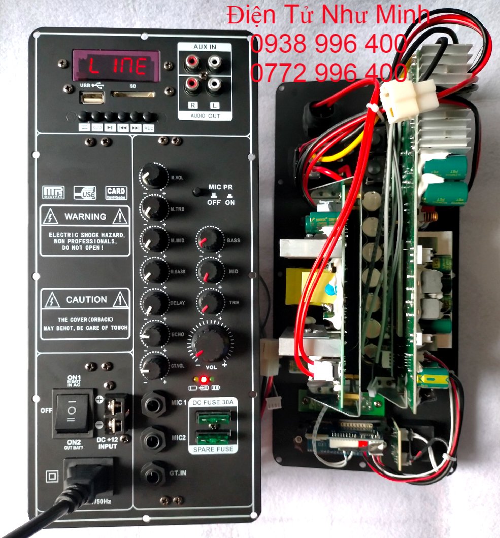 Mạch loa kéo 2 kênh 4 tấc/ 5 tấc
