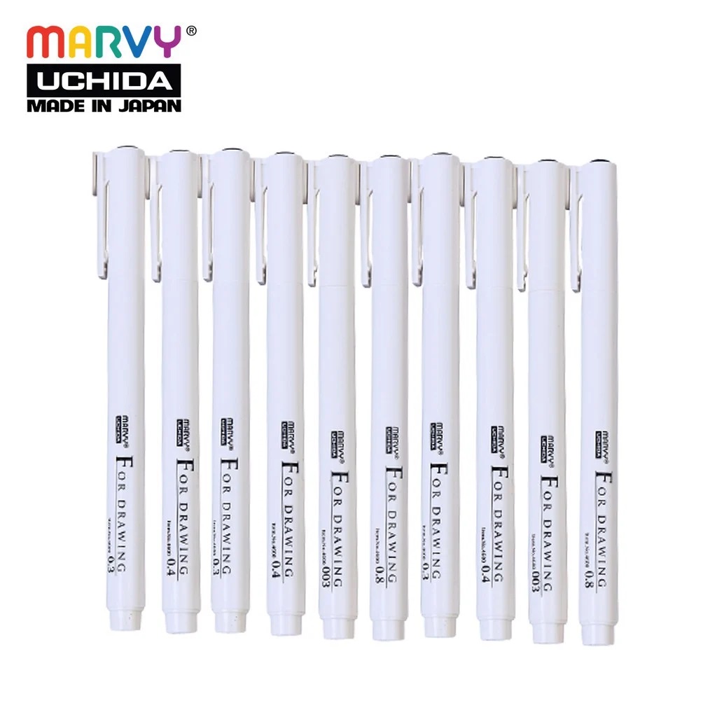 Bút line kỹ thuật Marvy For Drawing - Đen