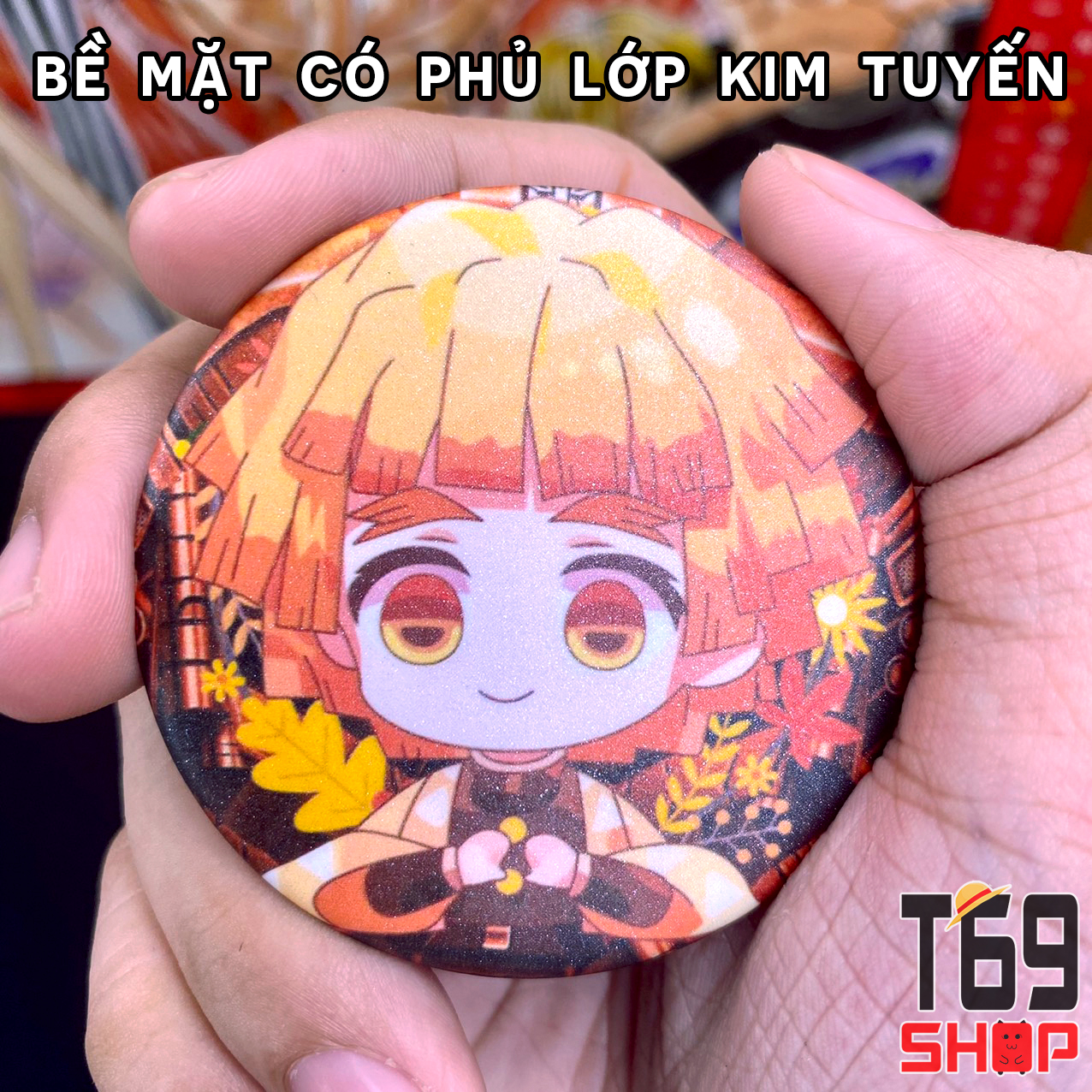Huy hiệu anime Kimetsu no Yaiba - Chibi ver (Size 5.8cm) [T69 Shop]
