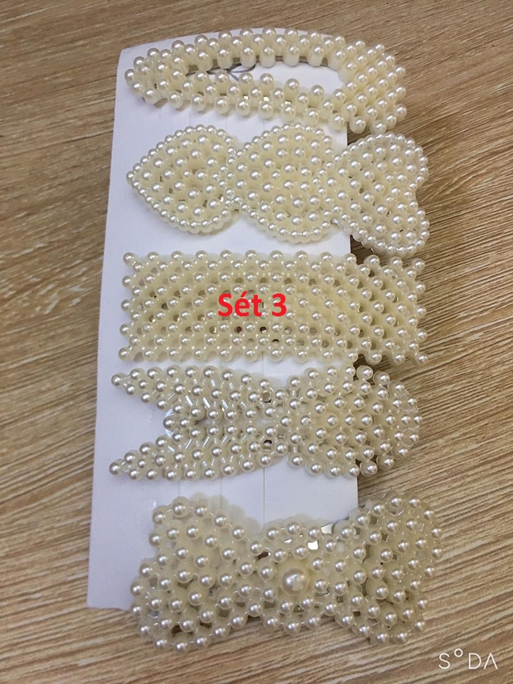 Sét 5 Kẹp Tóc Đính Đá Xinh Xắn