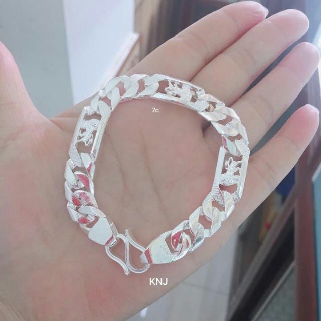 Lắc tay nam bạc chuẩn hình sư tử