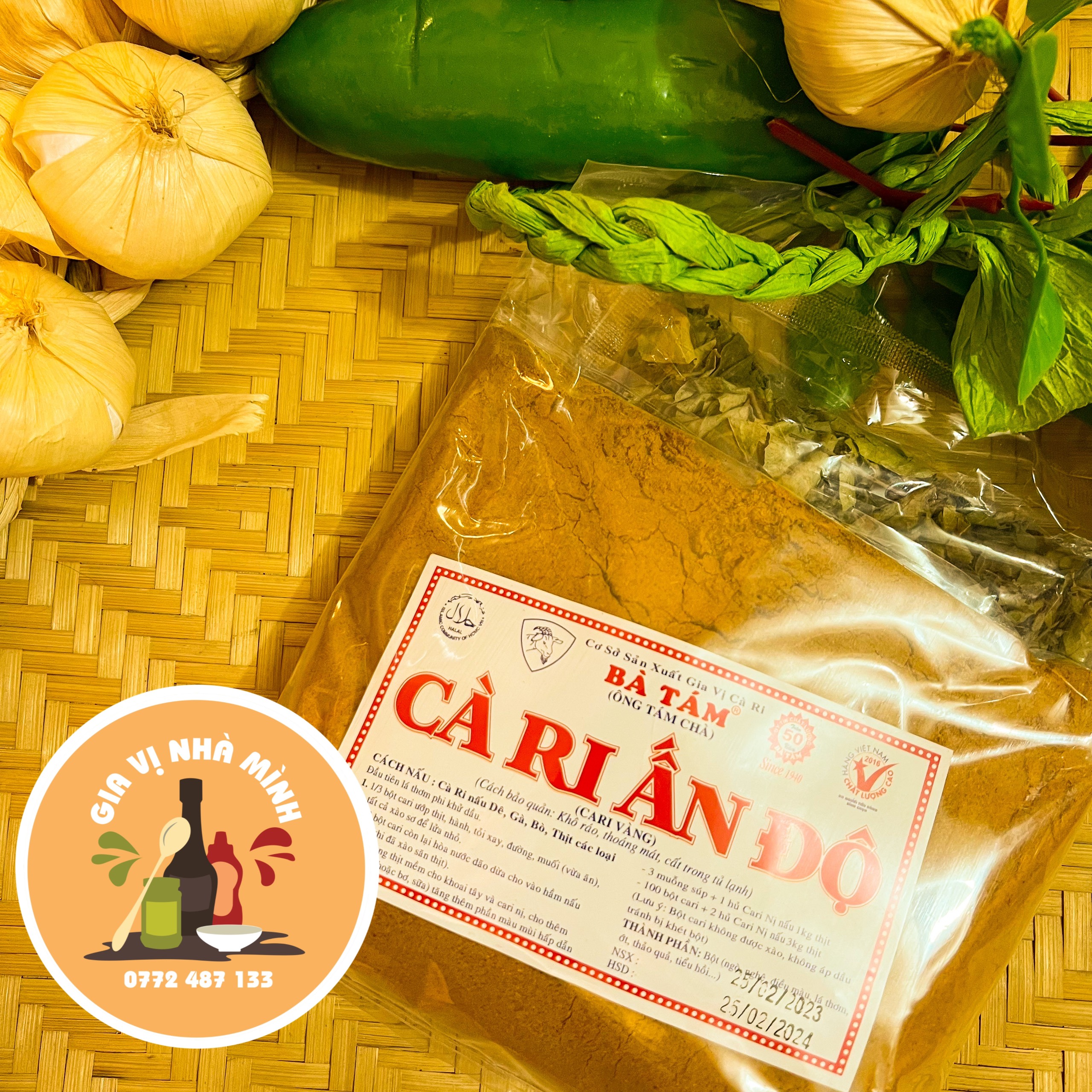 BỘT CÀ RI ẤN ĐỘ BÀ TÁM - GÓI 500GR