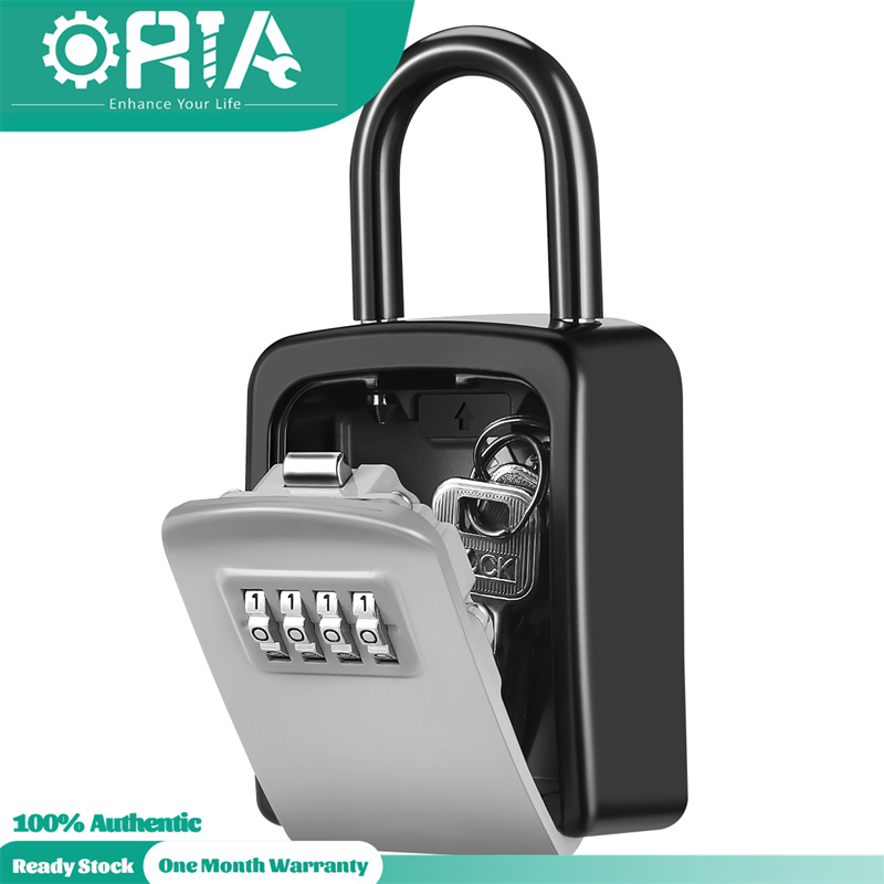 Bộ Lưu Trữ Khóa Oria Hộp Có Khóa, 4 Tổ Hợp Số Hộp Có Khóa Treo Tường, Khóa An Toàn Lưu Trữ An Ninh, Dung Lượng 5 Phím Cho Lưu Trữ Chìa Khóa Nhà Combo Tủ Khóa Cửa 3.66 Inch