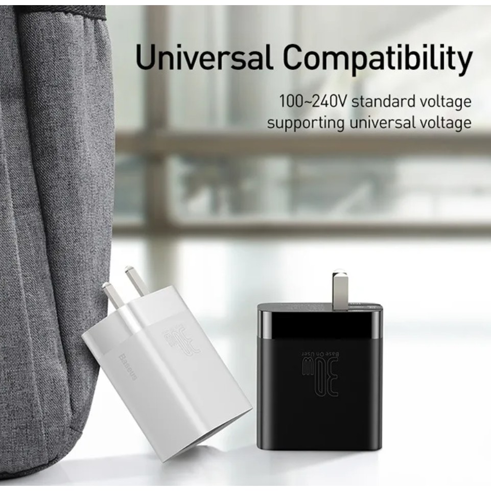Sạc 4 cổng USB 30w BASEUS Mirror Lake Digital (CN)