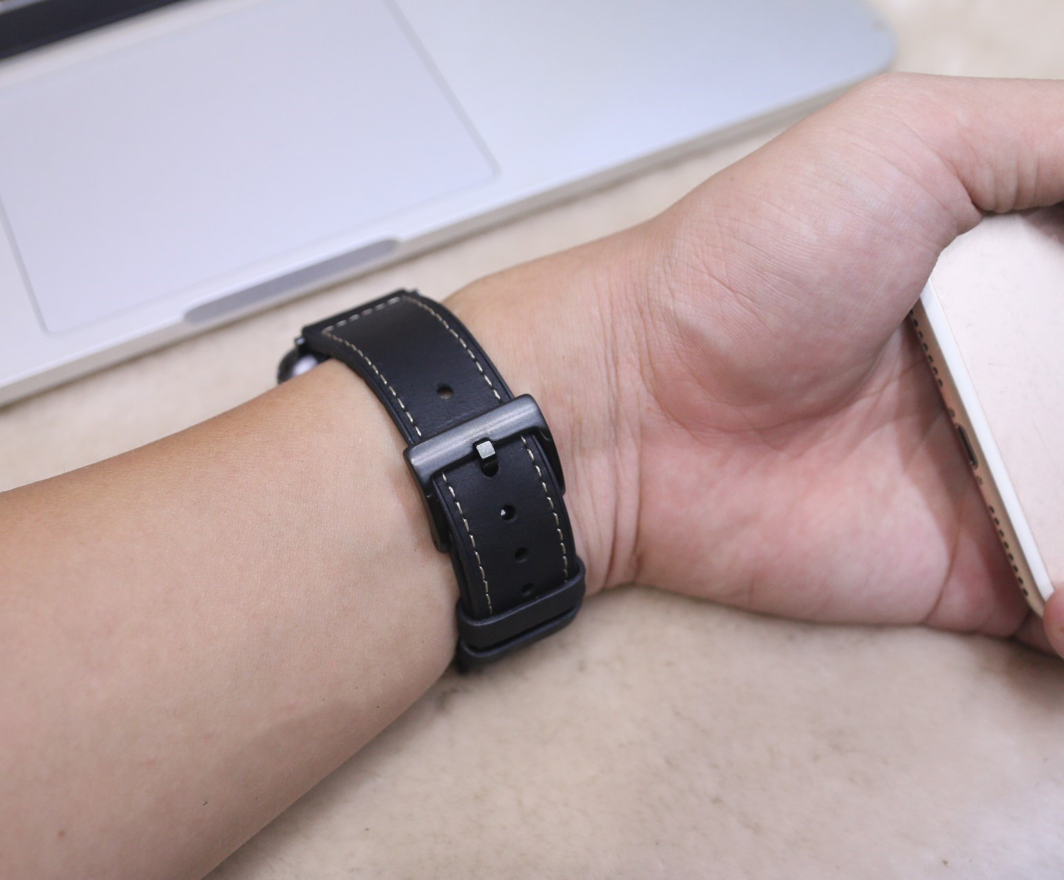 [ Kèm Hộp ] Dây da sáp dầu Vintage thay thế cho Apple watch