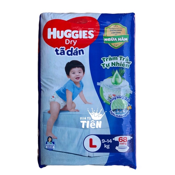 BỈM - TÃ DÁN HUGGIES SIZE M76 , L68 , XL62 , XXL56