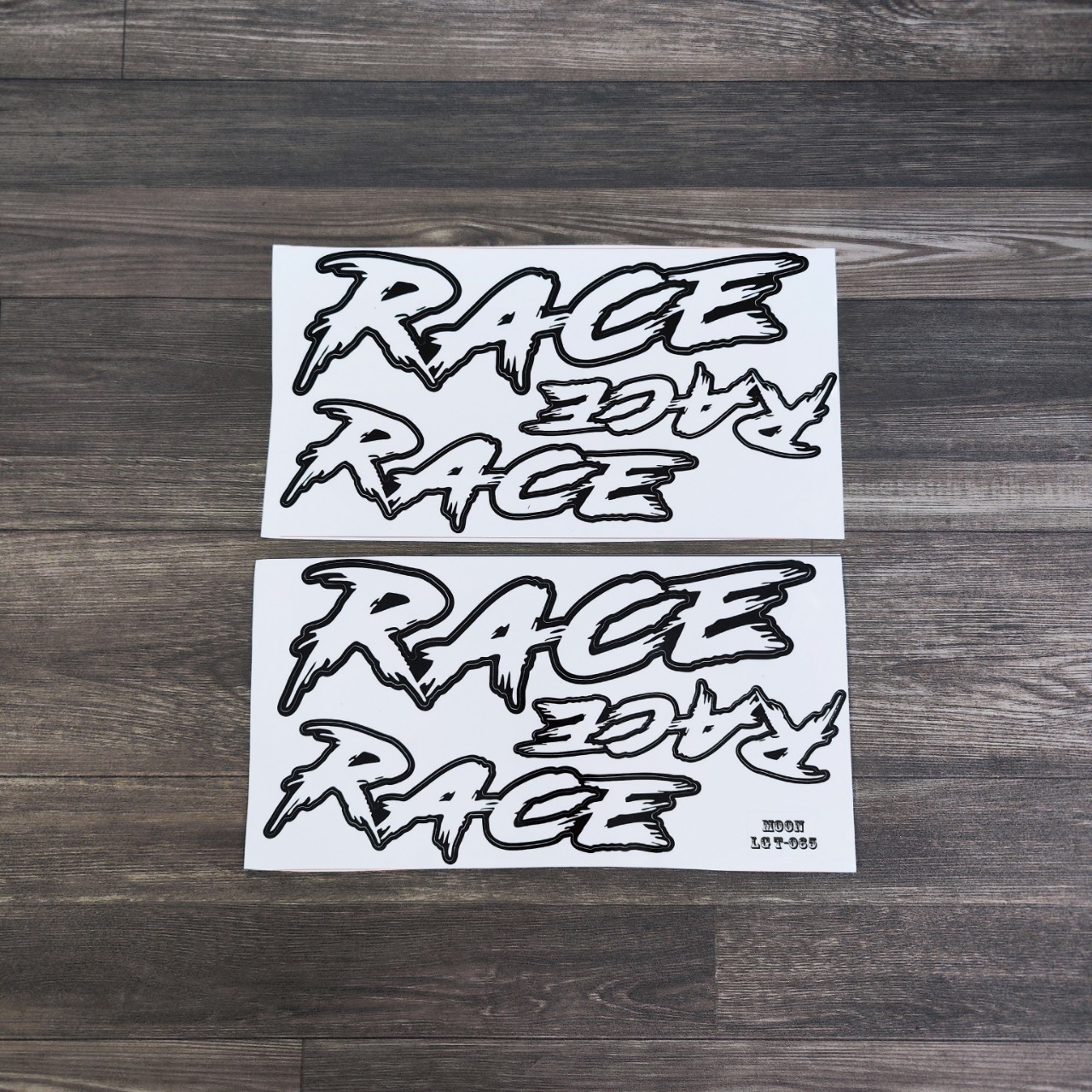 BỘ 06 STICKER TEM CHỮ RACE ĐỘ DÁN TRANG TRÍ XE MÁY