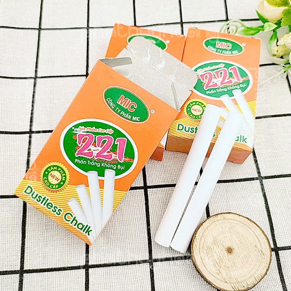 Phấn trắng mic không bụi,không bẩn tay - 1 hộp