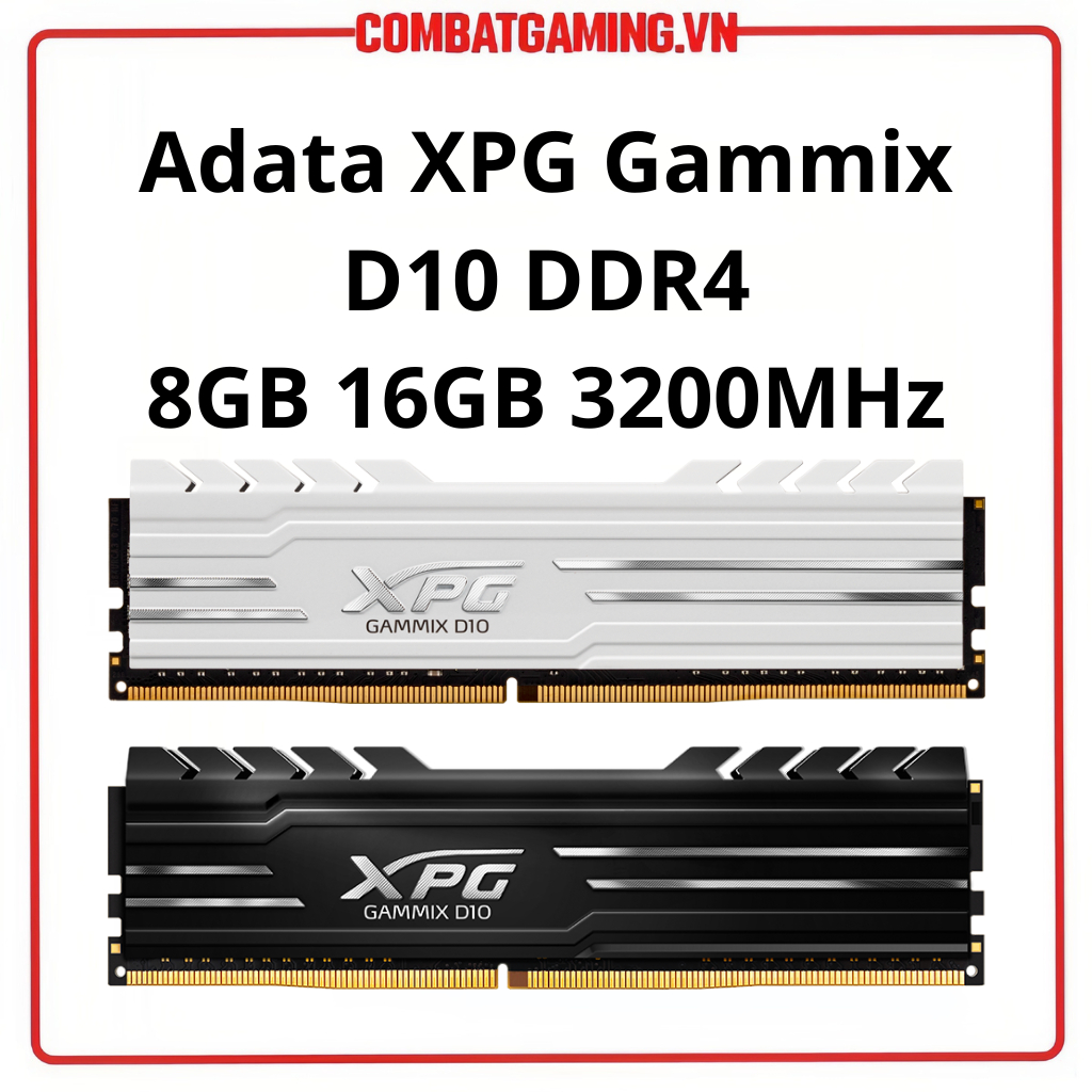 Adata XPG Gammix D10 DDR4 8GB 16GB 3200Mhz Black White Authentic Computer Memory Ram