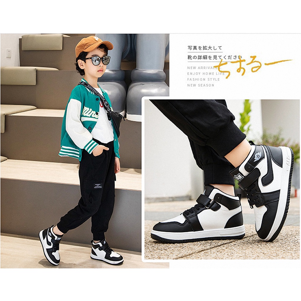 giày cao cổ bé trai cao cấp_A365