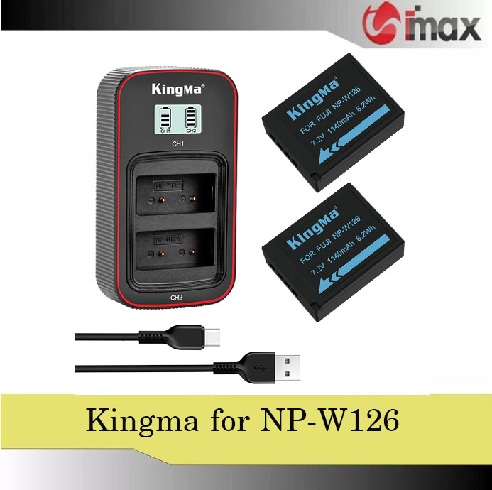 Pin sạc đôi Ver 3 Kingma cho NP-W126