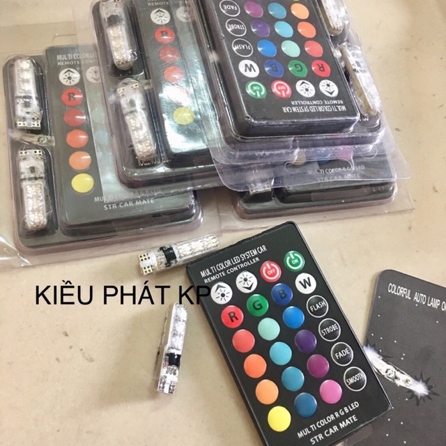 Đèn led xi nhan demi đổi màu có remote