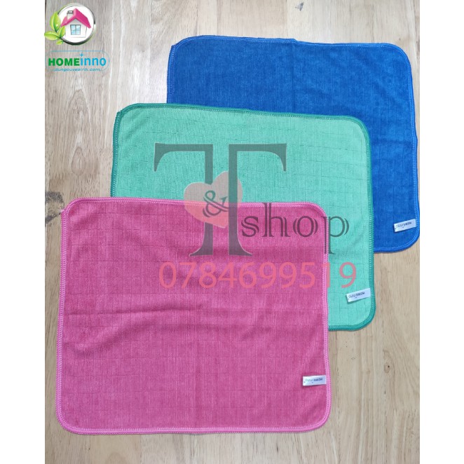 Combo 3 Khăn Lau Đa Năng Microfiber Homeinno Siêu Sạch 30x35cm