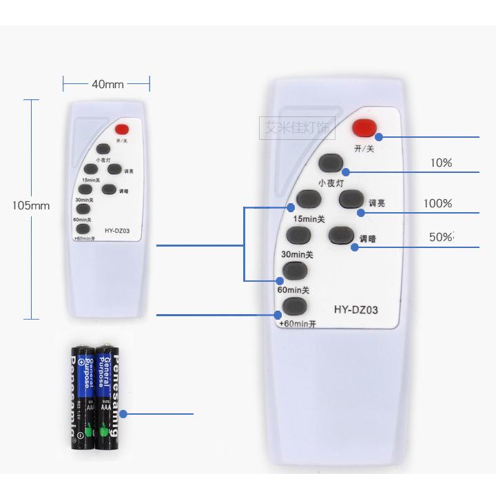 Đèn led 9W có khiển, có báo thức