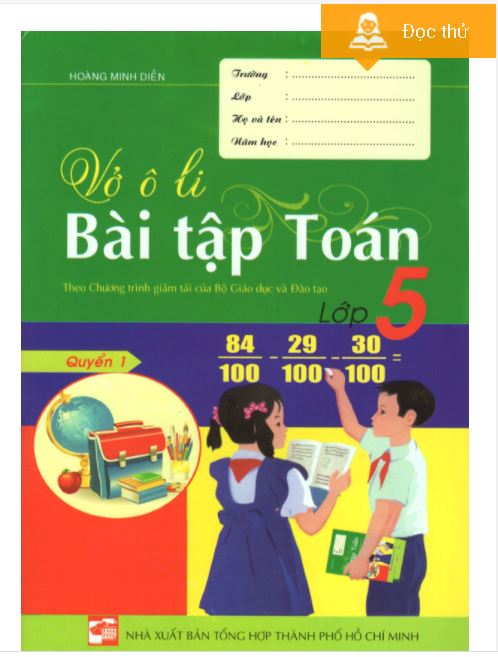Sách Tham Khảo - Combo Vở Ô Li Bài Tập Toán - Tiếng Việt Lớp 5 (4 Quyển) - Newshop