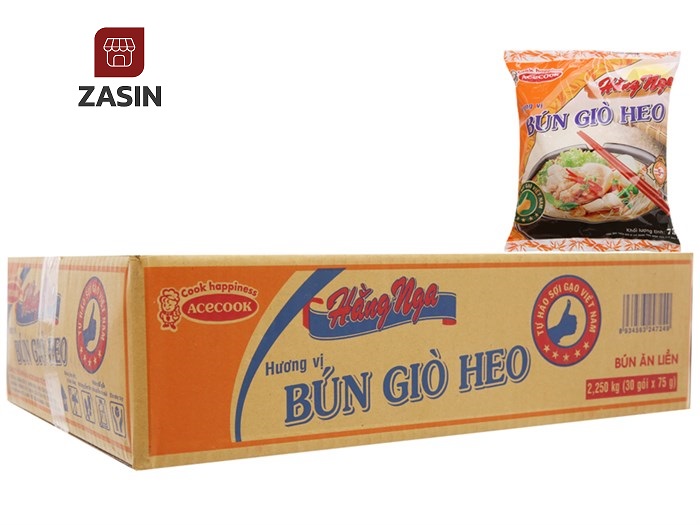 Gía sỉ 1 thùng Bún Giò Heo HẰNG NGA  ( 30 gói )