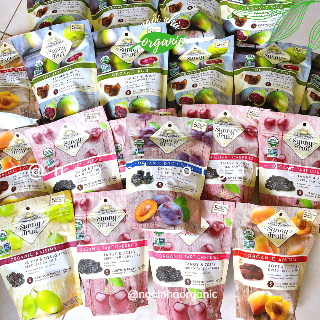 Nho/mơ/mận/sung/cherry khô hữu cơ Sunny Fruit